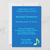 Rock Star-uitnodigingen Kaart (Achterkant)