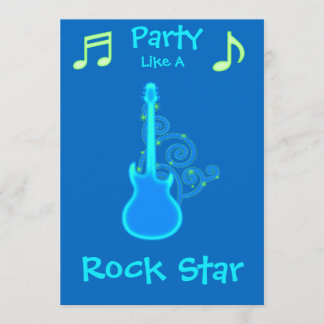 Rock Star-uitnodigingen Kaart