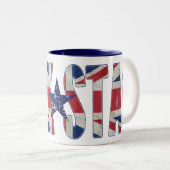 Rock Star Union Jack Flag Tweekleurige Koffiemok (Voorkant rechts)
