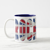 Rock Star Union Jack Flag Tweekleurige Koffiemok (Links)