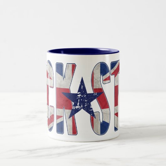 Rock Star Union Jack Flag Tweekleurige Koffiemok (Center)