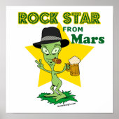 Rock Star van Mars Poster (Voorkant)