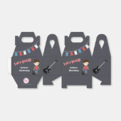 Rock Star Verjaardag Jongen Bedankdoosjes (Uitgevouwen)