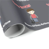 Rock Star Verjaardag Jongen Cadeaupapier (Rol Hoek)