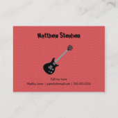 Rock Star Verjaardag Jongen Contactkaartje (Achterkant)