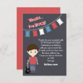 Rock Star Verjaardag Jongen Kaart (Voorkant / Achterkant)