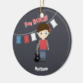 Rock Star Verjaardag Jongen Keramisch Ornament (Links)