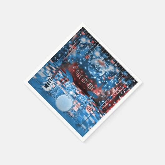 ROCK STAR Verjaardag Musical Dance Party Servetten (Hoek)