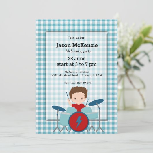 Rock Star verjaarfeest Kaart (Staand voorkant)