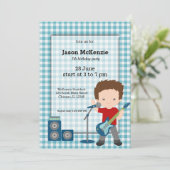 Rock Star verjaarfeest Kaart (Staand voorkant)