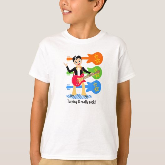 Rock star verjaarjongen t-shirt (Voorkant)