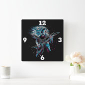 Rock Star Vierkante Klok (Huis)