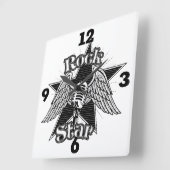 Rock Star Vierkante Klok (Hoek)