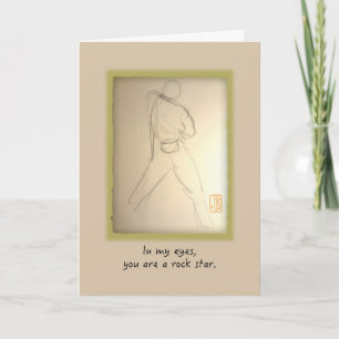 Rock Star voor hem Birthday Kaart