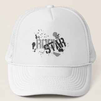 Rock Star White Mesh Truckers Pet Paint Splatter