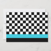 Rock Star Zebra Birthday Party - Blue Kaart (Achterkant)