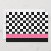 Rock Star Zebra Birthday Party - Roze Kaart (Achterkant)