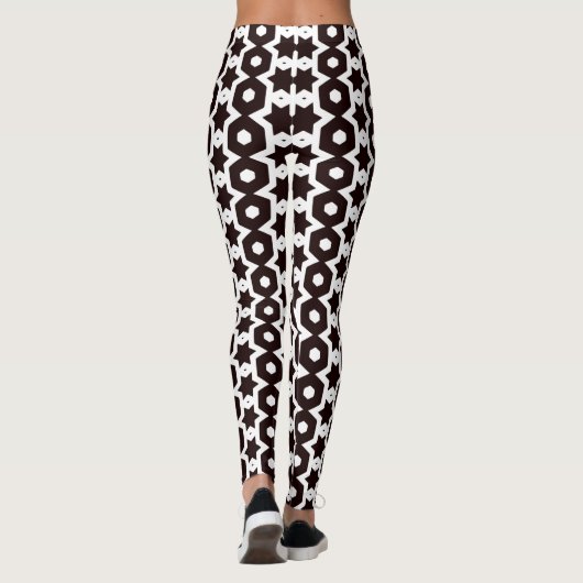 Rock Star Zwart & Wit XS-XL_Leggings Leggings (Achterkant)