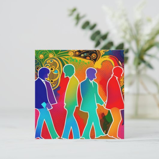 Rock Stars Feestdagenkaart (Staand voorkant)