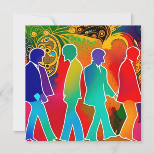 Rock Stars Feestdagenkaart (Voorkant)