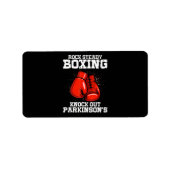 Rock Steady Boksen Knock Out Parkinson  Etiket (Voorkant)