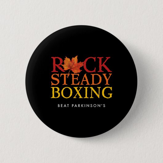 Rock Steady Boxing Autumn Leaf Ronde Button 5,7 Cm (Voorkant)