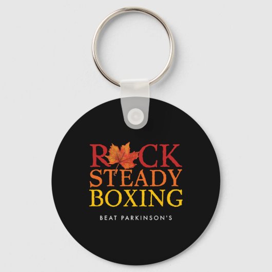 Rock Steady Boxing Autumn Leaf Sleutelhanger (Voorkant)