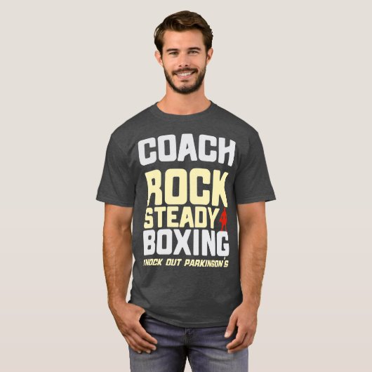 Rock Steady Boxing Coach Beat Parkinsons T-shirt (Voorkant volledig)