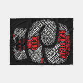 Rock Steady Boxing Glove Parkinsons Fleece Deken (Voorkant (Horizontaal))