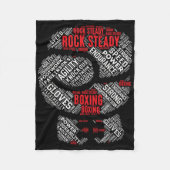 Rock Steady Boxing Glove Parkinsons Fleece Deken (Voorkant)