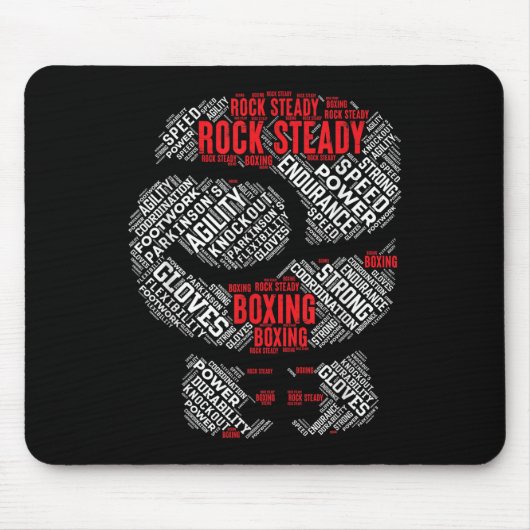 Rock Steady Boxing Glove Parkinsons Muismat (Voorkant)