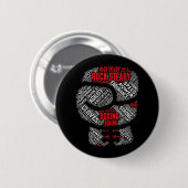 Rock Steady Boxing Glove Parkinsons Ronde Button 5,7 Cm (Voorkant /achterkant)