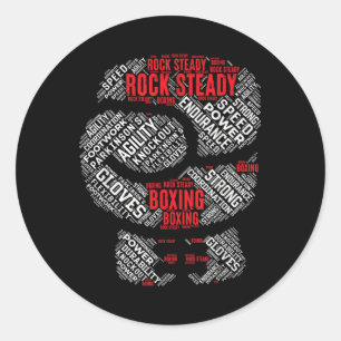 Rock Steady Boxing Glove Parkinsons Ronde Sticker