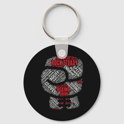 Rock Steady Boxing Glove Parkinsons Sleutelhanger (Voorkant)