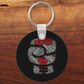 Rock Steady Boxing Glove Parkinsons Sleutelhanger (Voorkant)
