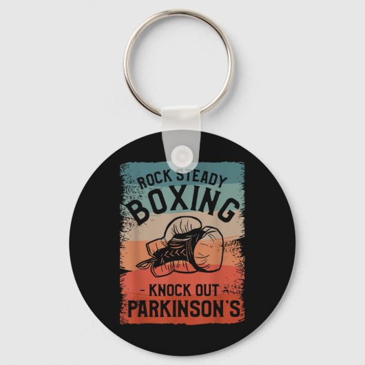 Rock Steady Boxing heeft het bewustzijn van Parkin Sleutelhanger (Voorkant)
