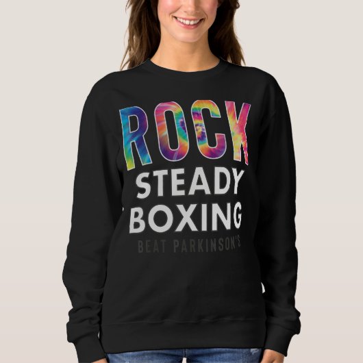Rock Steady Boxing Hippie Tie Dye NEW Trui (Voorkant)
