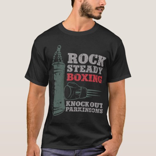 Rock Steady Boxing Knock out Parkinsons Boxing T-shirt (Voorkant)