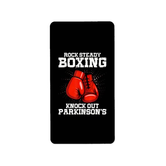 Rock Steady Boxing Knock Out Parkinson's  Etiket (Voorkant)