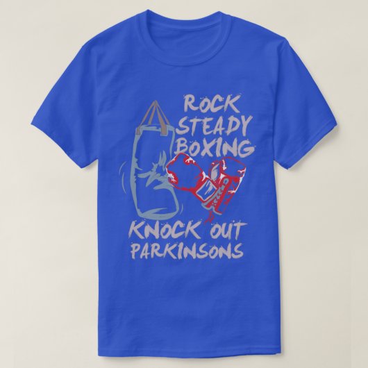 Rock Steady Boxing Knock Out Parkinsons Fighter T-shirt (Design voorkant)