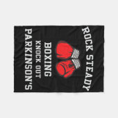 Rock Steady Boxing Knock Out Parkinsons Fleece Deken (Voorkant (Horizontaal))