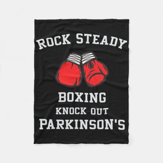 Rock Steady Boxing Knock Out Parkinsons Fleece Deken (Voorkant)
