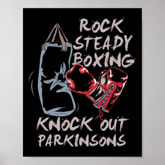 Rock Steady Boxing Knock Out Parkinsons Poster (Voorkant)
