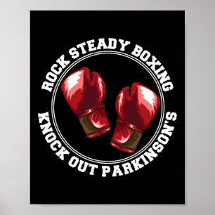 Rock Steady Boxing Knock Out Parkinsons Vechter Re Poster