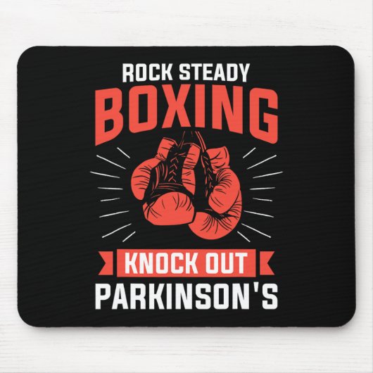 Rock Steady Boxing Knock uit Parkinson Boxer Muismat (Voorkant)