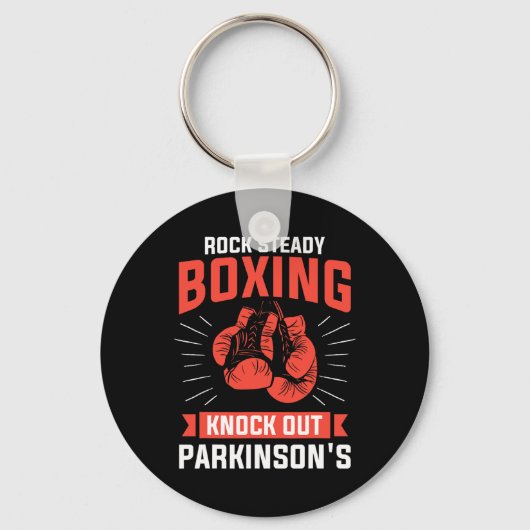 Rock Steady Boxing Knock uit Parkinson Boxer Sleutelhanger (Voorkant)
