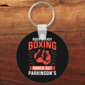 Rock Steady Boxing Knock uit Parkinson Boxer Sleutelhanger (Voorkant)