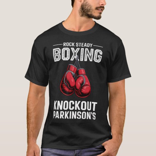 Rock Steady Boxing Knockout Parkinsons T-shirt (Voorkant)