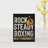 Rock Steady Boxing Parkinson's Autumn Glove Vinta Kaart (Gele Bloem)