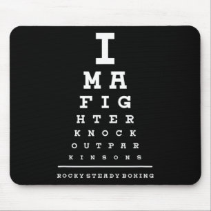 Rock Steady Boxing Parkinson's Eye Chart Shirt Muismat